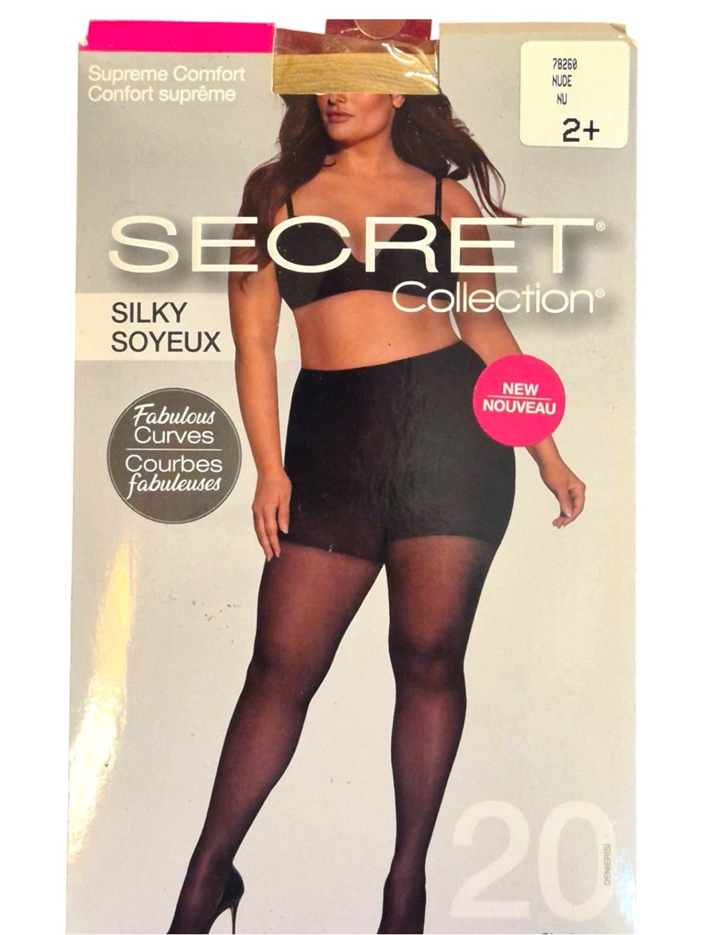 SECRET Collection Silky Sheer Black Tights